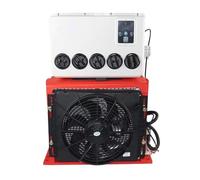 Climatiseur électrique 12 V/24 V pour Automobile, climatisation sans consommation d'huile, Refroidissement Rapide de la Batterie du véhicule, Fonctionnement Fluide (Rouge 12 V)