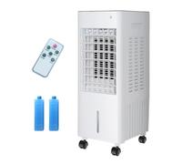 Climatiseur Évaporatif Mobile, Rafraîchisseur d'Air Silencieux 4 en 1, humidifier, Ionisé et Ventilateur, 3 Vitesses, 3 Modes, Réservoir 6L/12L, Minuterie 7.5 h, Télécommande(12L white)