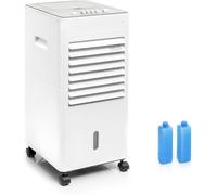 Climatiseur Évaporatif Portable 5L, Rafraîchisseur d’Air 3 Vitesses, Sans Évacuation, Blocs Réfrigérants Inclus, Silencieux ≤55 dB, 65W, Airflow Orientable, Roulettes 360°