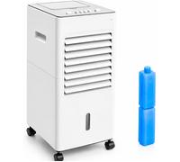 Climatiseur Évaporatif Portable 5L, Rafraîchisseur d'Air Sans Évacuation, 3 Vitesses, 65W, Silencieux 55 dB, 2 Blocs Froid