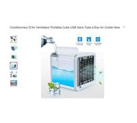 Climatiseur évaporatif portable - Mini ventilateur - LED - 500ml - 8h d'autonomie