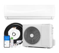 Climatiseur Fixe Mono- GIANTEX-Split Wifi 24000BTU R32-Pompe à Chaleur-110㎡-Kit 4M de Liaison Complet-Inverter-Minuterie 24H