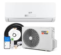Climatiseur Fixe Mono-Split 18000BTU 5,1 kW Wifi R32 COSTWAY-16-32°C-Pompe à Chaleur--Kit 4M de Liaison Complet-Minuterie 24H