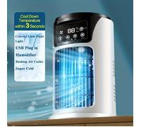 Climatiseur, humidificateur et ventilateur de refroidissement USB portable 3 en 1 - Idéal pour la maison et le bureau
