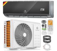 Climatiseur KESSER® SET Split - Wi-Fi/application - Refroidissement chauffage Réfrigérant R32 - Télécommande, matériel de montage 9 000 BTU/h (2 600 watts) Anthrazite