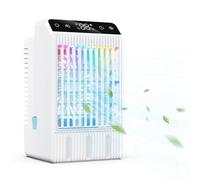 Climatiseur Mobile, 1000ML Climatiseur Portable, Refroidisseur d'air Portable, USB Rafraichisseur D'air, 2-12H Minuterie, 3 Vitesses, LED 7 Colorées, Maison, Bureau