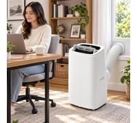 Climatiseur Mobile 12000 Btu-18000btu Avec Tuyau D'éVacuation 18000BTU | Climatiseur Portable 3 En 1,Fonctionnement Silencieux,Kit D'Installation FenêTre,Minuterie 12 Heures,Pour PièCes Jusqu'à 40M²