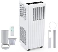 Climatiseur mobile 3-en-1 7000 BTU - Refroidissement, déshumidification, ventilation - Silencieux et compact, télécommande, idéal chambre/bureau, facile à déplacer - Couleur : White
