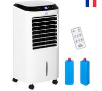 Climatiseur Mobile 4 en 1 de 10 L 65W refroidissement par eau, climatisation, rafraîchisseur d'air, minuterie 8 heures, télécommande