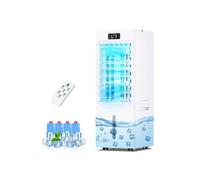 Climatiseur Mobile 4 en 1 Rafraîchisseur d'Air, Silencieux Portable, Réservoir 6L, Minuterie 1-12H, 3 Vitesses 4 Modes, 4 Pack Gla