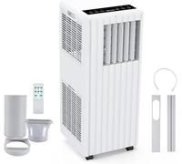 Climatiseur Mobile 4 En 1, Refroidisseur, Ventilateur, Déshumidificateur, Mode De Dodo, Télécommande, Écran LED, Minuterie 24h, Installation Sans Perçage, Roulettes Incluses Pour Chambre, Bureau