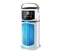 Climatiseur Mobile,4en1 Avec Déshumidificateur,Climatiseur Portable,9 Vitesses,Veilleuse 7 Couleurs,Ventilateur Et Mode Nuit - Silencieux,1-8H Minuteur,Mini Clim pour Chambre, Bureau, Camping (Blanc)