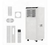 Climatiseur Mobile 7000 BTU / 2,6 KW, 4 En 1 Refroidissement, Déshumidification, Ventilation, Mode Nuit Silencieux, Minuterie 24H, Kit Fenêtre Inclus, Adapté Jusqu'à 45 M², Classe Énergétique a