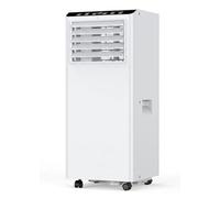 Climatiseur mobile 7000 BTU 3-en-1 - Refroidissement, déshumidification, ventilation - Silencieux, écoénergétique, facile à installer, sans unité externeérieure, gaz R290 - Idéal maison/bureau - Blanc