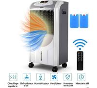 Climatiseur Mobile 7L 75W Rafraîchisseur d'Air Ventilateur COSTWAY- Froid/Chaud-Télécommande-Minuterie 8H-3 Vitesses-Oscillation
