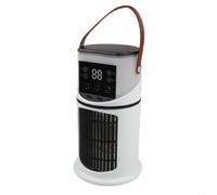 Climatiseur Mobile ABS 29.5cm Minuterie Climatiseur Mobile ABS | 4 fonctions en 1, refroidissement rapide, mode nuit, idéal salon bureau, design compact blanc