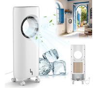 Climatiseur mobile ACXIN 4-en-1 sans pales, fonctions de refroidissement, d'humidification et de purification, moteur de 80 W, fonctionnement silencieux ≤ 65 dB, télécommande à écran tactile avec minu