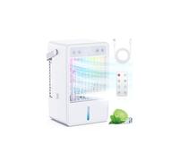 Climatiseur Mobile avec Réservoir de 1500ML | Rafraîchisseur d’Air 5 Vitesses & 2 Niveaux de Brume | Climatiseur Portable avec Télécommande | Minuterie 10H & Éclairage LED | Idéal pour Chambre, Bureau