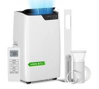Climatiseur Mobile - Blanc - 14000 Btu - Réversible Chaud/froid - Silencieux
