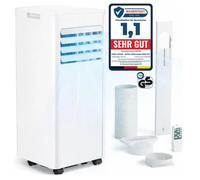 Climatiseur mobile JUNG LIFEAIR 9000 BTU / 2,6 kW, climatiseur mobile 3-en-1 (ventilateur, déshumidificateur), kit d'installation pour fenêtre inclus, pour des pièces jusqu'à 25 m²