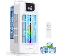 Climatiseur mobile - Mini-refroidisseur - Refroidissement de pièce - Sans unité extérieure - Réservoir de 2000 ml - Blanc