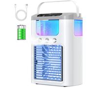 Climatiseur Mobile - Multifonction - Batterie Rechargeable - 3 Vitesses - 3 Modes de Brume - Silencieux