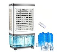 Climatiseur Mobile, Rafraîchisseur d’Air 3-en-1, Refroidisseur Évaporatif, Réservoir30L, 3 Vitesses, Oscillation 60°, 35dB Silencieux, Design Compact, Maison, Bureau, Adapté aux Animaux Domestiques