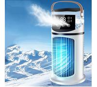 Climatiseur Mobile, Rafraîchisseur d'Air 4 en 1, Ventilateur Colonne avec Télécommande, Brumisateur 2 Modes, Oscillation 90°