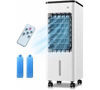 Climatiseur Mobile, Rafraîchisseur d'Air Silencieux 3 en 1, 3 Vitesses, 3 Modes, Réservoir 4L, Minuterie 7.5 h, avec Télécommande