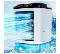 Climatiseur Mobile, Réservoir D'eau 900ml,Avec Glacière Climatisateur Portable 3 Vitesses de Vent et 7 Lumières LED Mini Climatiseur Portable USB Pour La Maison Et Le Bureau