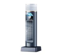 Climatiseur Mobile Sans évacuation Petit Ventilateur Colonne avec Telecommande Usb Ventilateur Brumisateurs de Bureau Silencieux À 110° Oscillant 6 Vitesses Lumiere Pour Chambre Bureau (A)