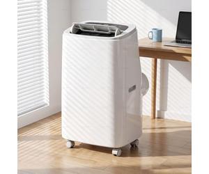 Climatiseur Mobile Sans évacuation Portable,Oscillation 90° 18000BTU | 3 Vitesses Réglables,Design Blanc Léger,Rafraîchissement Cuisine Chambre Bureau