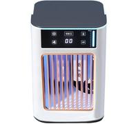 climatiseur mobile sans évacuation,pulvérisation,Rechargeable USB,Réservoir grande capacité 900 ml,bureau à domicile,Blanc
