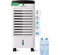 Climatiseur mobile sans tuyau d'évacuation 4-en-1 (3,5L, 65W) | Télécommande, climatiseur, ventilateur, humidificateur et purificateur d'air, portable, avec minuterie, pour la maison, les pièces, le b