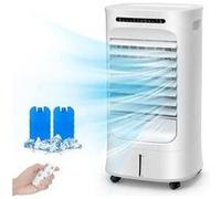Climatiseur mobile silencieux 4 en 1 avec réservoir d’eau de 10 l, minuterie 15h et télécommande, rafraîchisseur d’air avec 3 vitesses et oscillation G