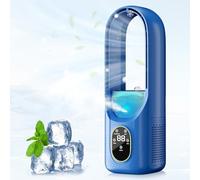 Climatiseur mobile silencieux 4 vitesses,climatiseur mobile sans évacuation,minuterie 1-6 h,7 LED,fonction brumisation,réservoir d’eau avec bac à glaçons-Air Cooler[Classe énergétique A+]