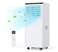 Climatiseur Mobile Silencieux 7000 BTU,Climatiseur Mobile Avec Evacuation Écologique R290 Climatiseurs Portables 5-en-1 Fonctions Avec Kit De Fenêtre et Télécommande Pour Maison Bureau