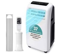 Climatiseur Mobile Silencieux - SereneLife - 12.000 BTU - 3-en-1 avec Fonction Déshumidificateur/ Ventilateur/Chauffage - Blanc