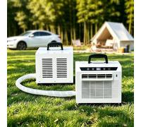 Climatiseur Mobile Split 3000BTU Air Cooler Portable Avec Tuyau De Raccordement De 100/150/200cm Télécommande Écran Tactile Faible Bruit Minuterie De 12 Heures Filtre Amovible