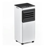 Climatiseur mobile ZELURXX 9000 BTU/h, climatiseur 3 en 1 avec tuyau d'évacuation, écran LED, télécommande, minuterie 24 heures, 2 vitesses de ventilation, blanc