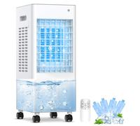 Climatiseur par évaporation mobile avec fonction d'humidification de l'air, 4-en-1, blanc, 8 L