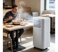 Climatiseur portable 12 000 BTU avec fonctions 4 en 1 : refroidissement, déshumidification et ventilation. Puissant climatiseur mobile avec télécommande, minuterie 24 h et kit fenêtre 12000BTU