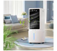 Climatiseur Portable 3 en 1 avec réservoir de 12 L, 3 Vitesses, Ventilateur rafraîchisseur d'air Mobile avec télécommande et minuterie 12 h, portée de 10 m, pour Chambre, Garage et extérieur