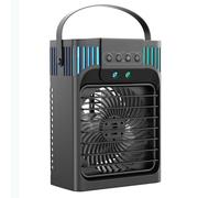 Climatiseur Portable 3 Vitesses, 3 Niveaux de brumisation, réservoir d'eau 1200 L, minuterie 2 à 8 h et éclairage d'ambiance 7 Couleurs. Mini climatiseur Portable Personnel, idéal pour la Chambre.
