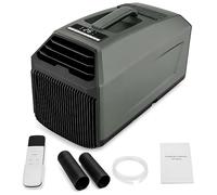 Climatiseur Portable AC pour Tente - 5 100 BTU 24 V DC / 4 500 BTU AC, Refroidisseur à Double Tuyau, véritable Double Rotor, Auto-évaporation Intelligente pour Camping-Car, Vie Hors réseau, Chambre à