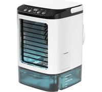 Climatiseur portable avec humidificateur – Ventilateur de table USB avec refroidissement par évaporation, éclairage LED, 3 vitesses et double fonction de brumisation