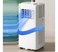 Climatiseur portable avec télécommande, minuterie 24h, déshumidificateur et ventilateur pour chambre, bureau, maison, fonctionnement silencieux, kit de fenêtre inclus, économe en énergie