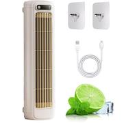 Climatiseur portable Brizaac 3 vitesses - Couleur abricot blanc rafraîchissement chambre salon PIQUET D'ATTACHE