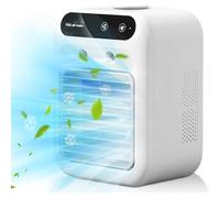 Climatiseur Portable, Climatiseur Mobile Silencieux 500ml, 15° Oscillation, 2 Modes de Brumisation, Clim Portable Rechargeable USB Refroidisseur d'air Par Evaporation pour Maison Bureau