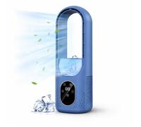 Climatiseur Portable GAUTHIER FRANCE 3 en 1 USB 6 Vitesses Humidificateur Minuterie 1-6h LED 7 Couleurs Bleu